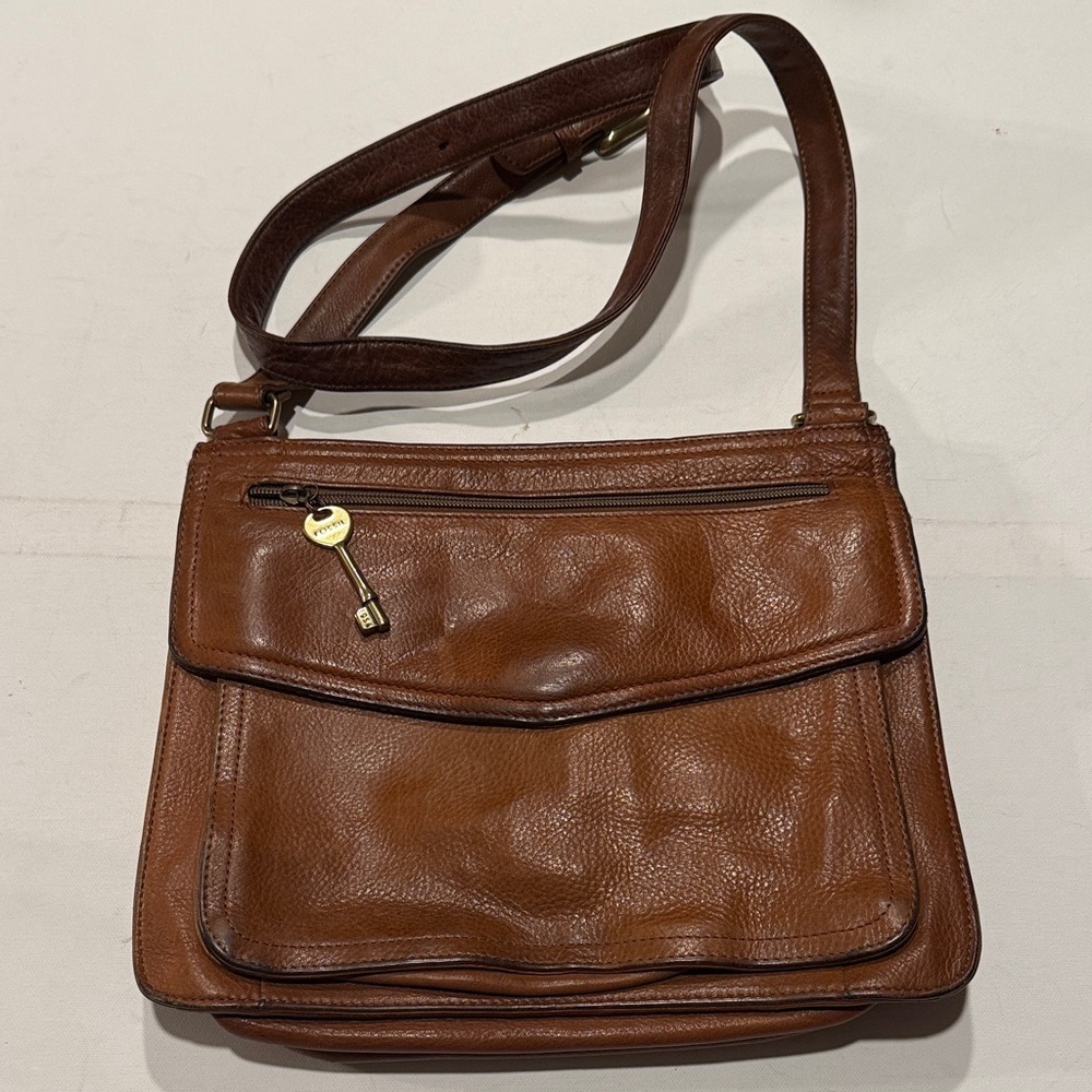 Brown Leather Crossbody Bag